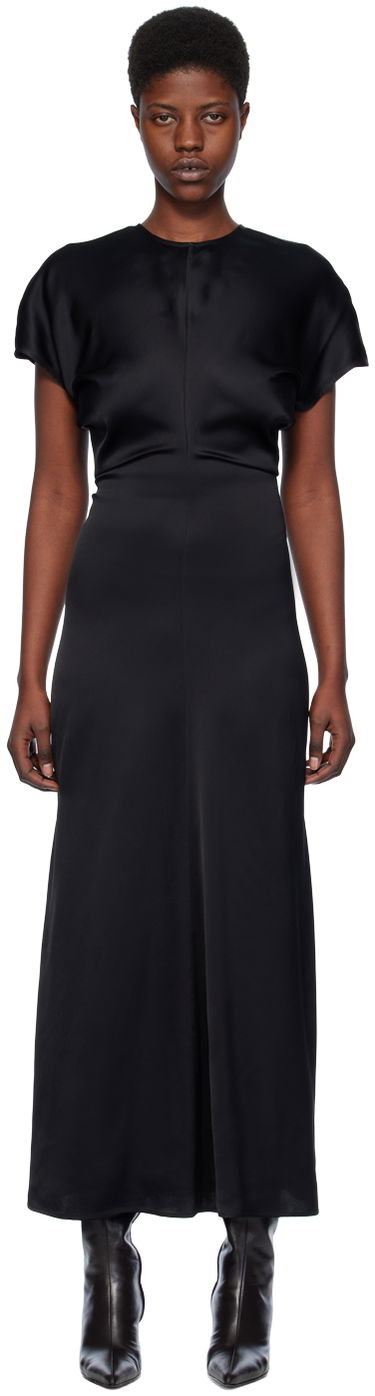 Šaty TOTEME TOTEME Slouch Waist Maxi Dress Čierna | 241-WRD1103-FB0020, 0