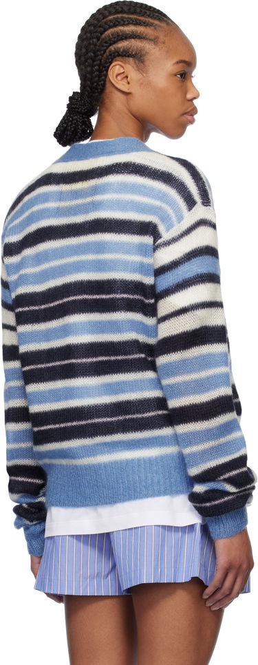 Sveter Marni Marni Striped Mohair Cardigan Modrá | CDMD0388Q0 UFU178, 2