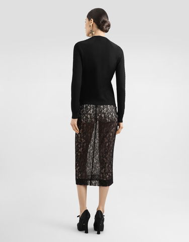 Sveter Dolce & Gabbana Dolce & Gabbana Viscose Knit Cardigan Čierna | FXV87TJAIRMN0000, 2
