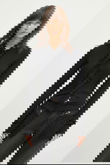 Sveter Ottolinger Ottolinger Double Closure Rib Cardigan Čierna | 104.600204.01, 0