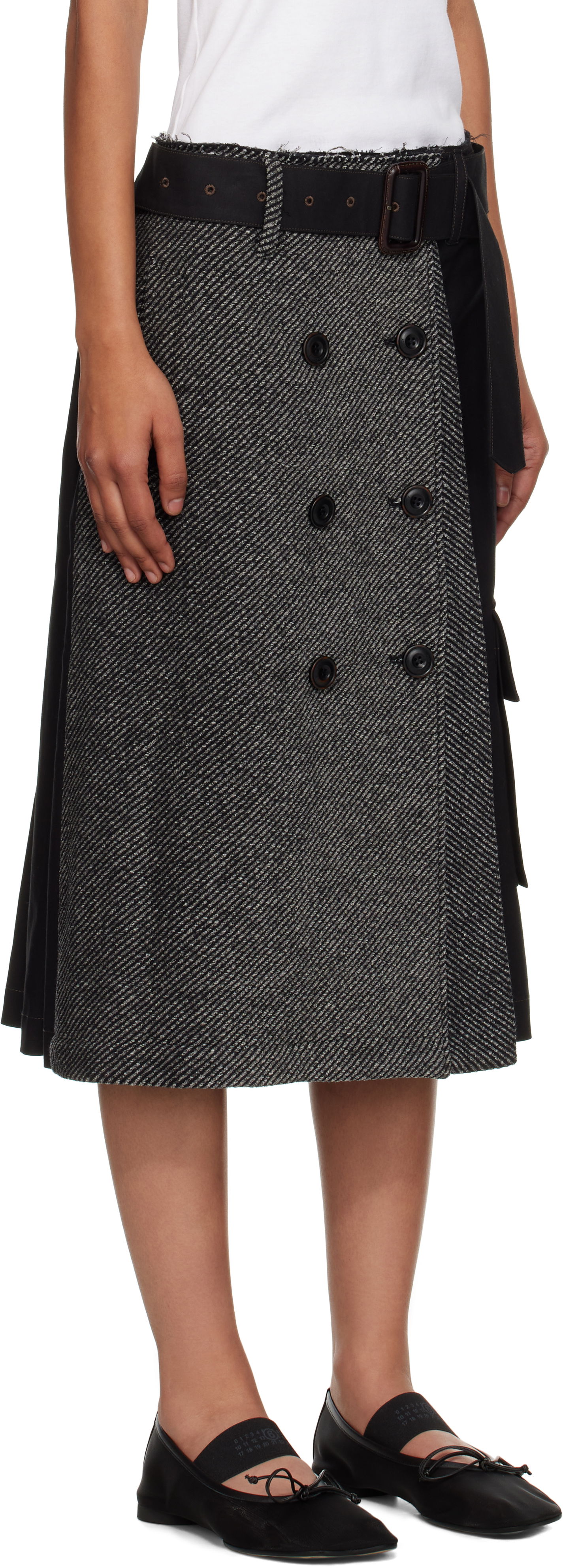 Sukňa Andersson Bell Andersson Bell Whitney Trench Pleated Midi Skirt Čierna | apa848w, 1