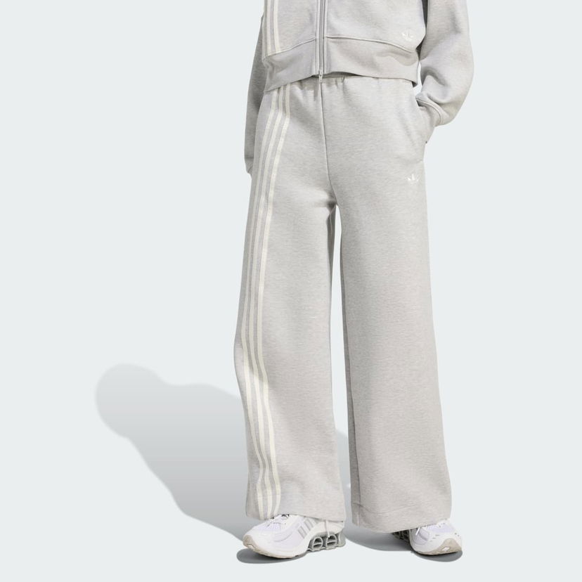 Nohavice adidas Performance Off Placed 3-Stripes Wide Leg Pants Šedá | KA0833
