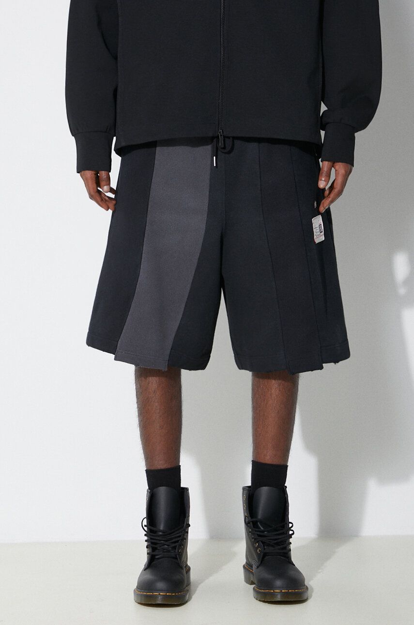 Šortky Maison MIHARA YASUHIRO Maison MIHARA YASUHIRO Vertical Switching Shorts Čierna | A12SP563, 0