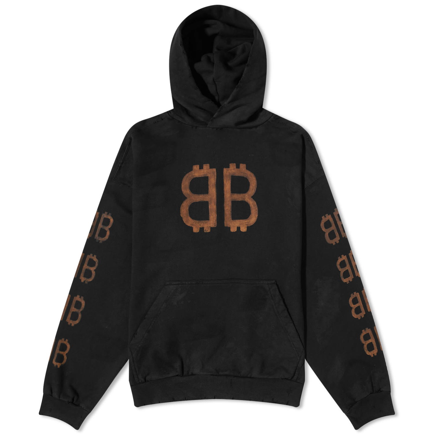 Mikina Balenciaga Crypto Popover Hoodie Čierna | 742603-TOVN7-1055, 0