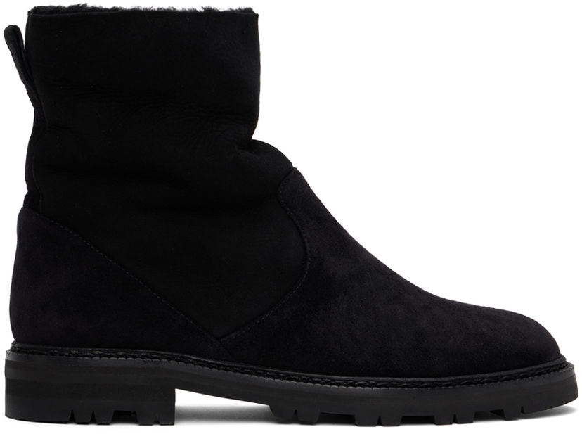 Oblečenie Manolo Blahnik Manolo Blahnik Tomosa Suede Shearling Boots Čierna | 324-2781