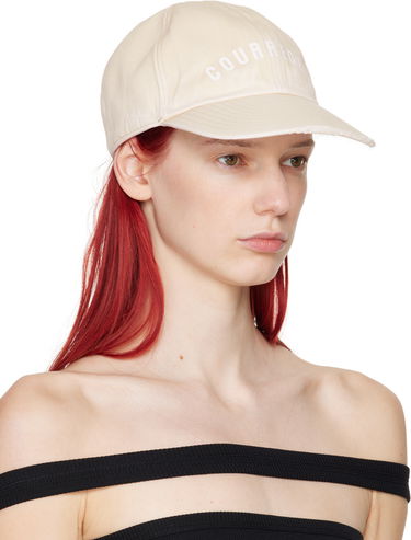 Šiltovka Courrèges Courrèges Embroidered Washed Cap Béžová | 124ACT031CO0024, 1