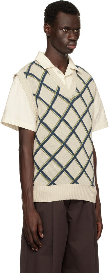 Sveter Palmes Palmes Argyle Knit Vest Béžová | P40-0022-062, 1