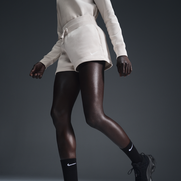 Sveter Nike Sportswear Phoenix Fleece High-Waisted Loose Fit Shorts Béžová | FD1409-104, 3