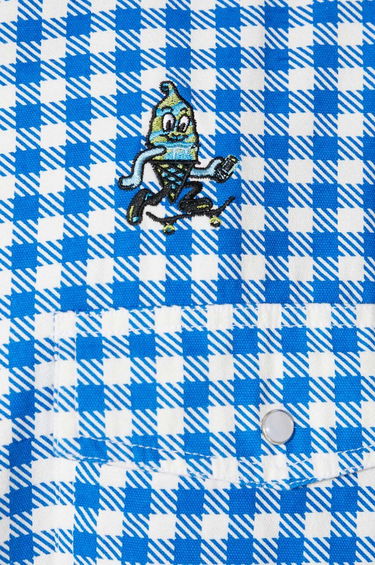 Košeľa BBC IceCream ICECREAM Relaxed Fit Longsleeve Printed Check Shirt Modrá | IC24222, 5