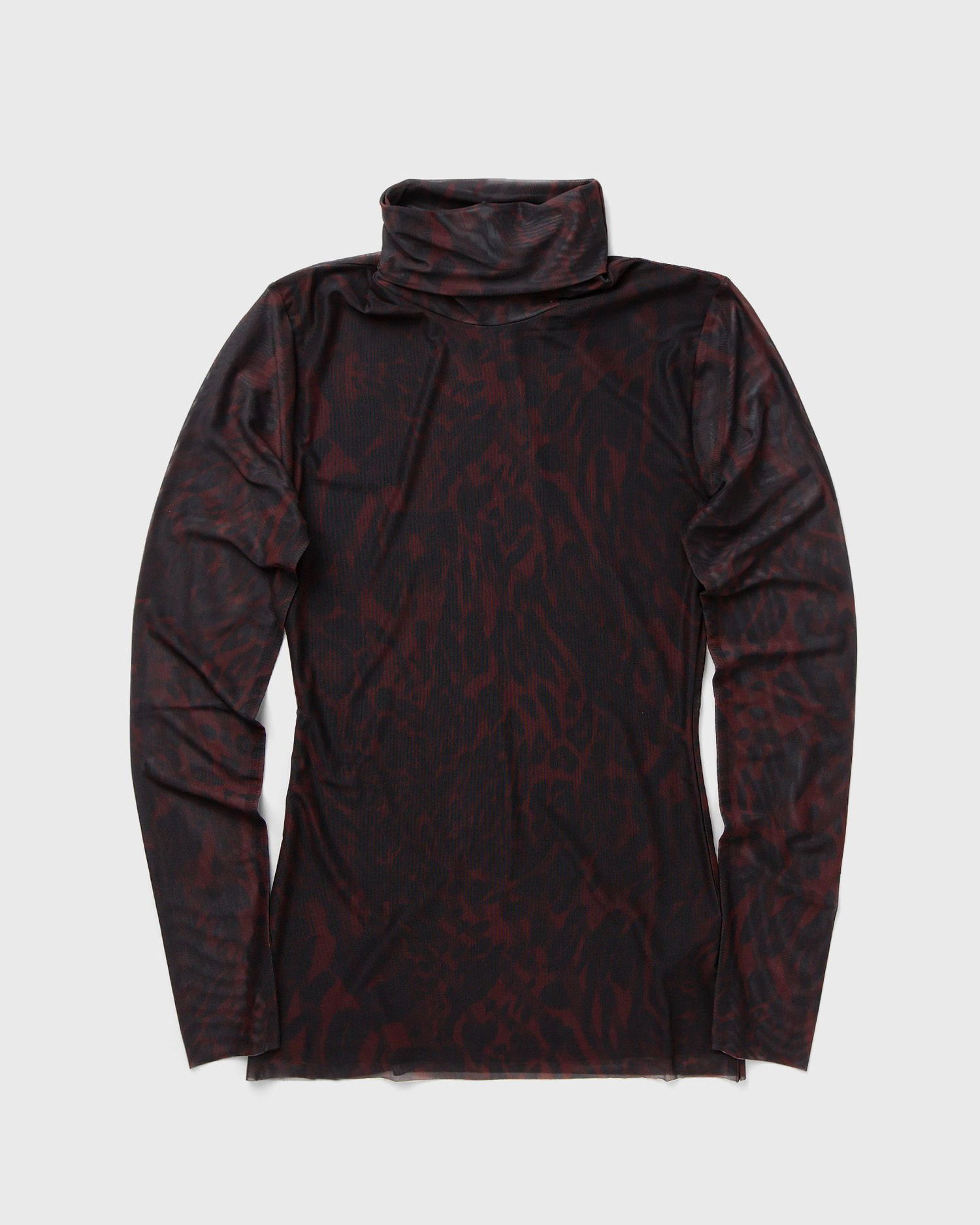 Sveter GANNI Printed Mesh Long Sleeve Rollneck Čierna | T4024-936, 0