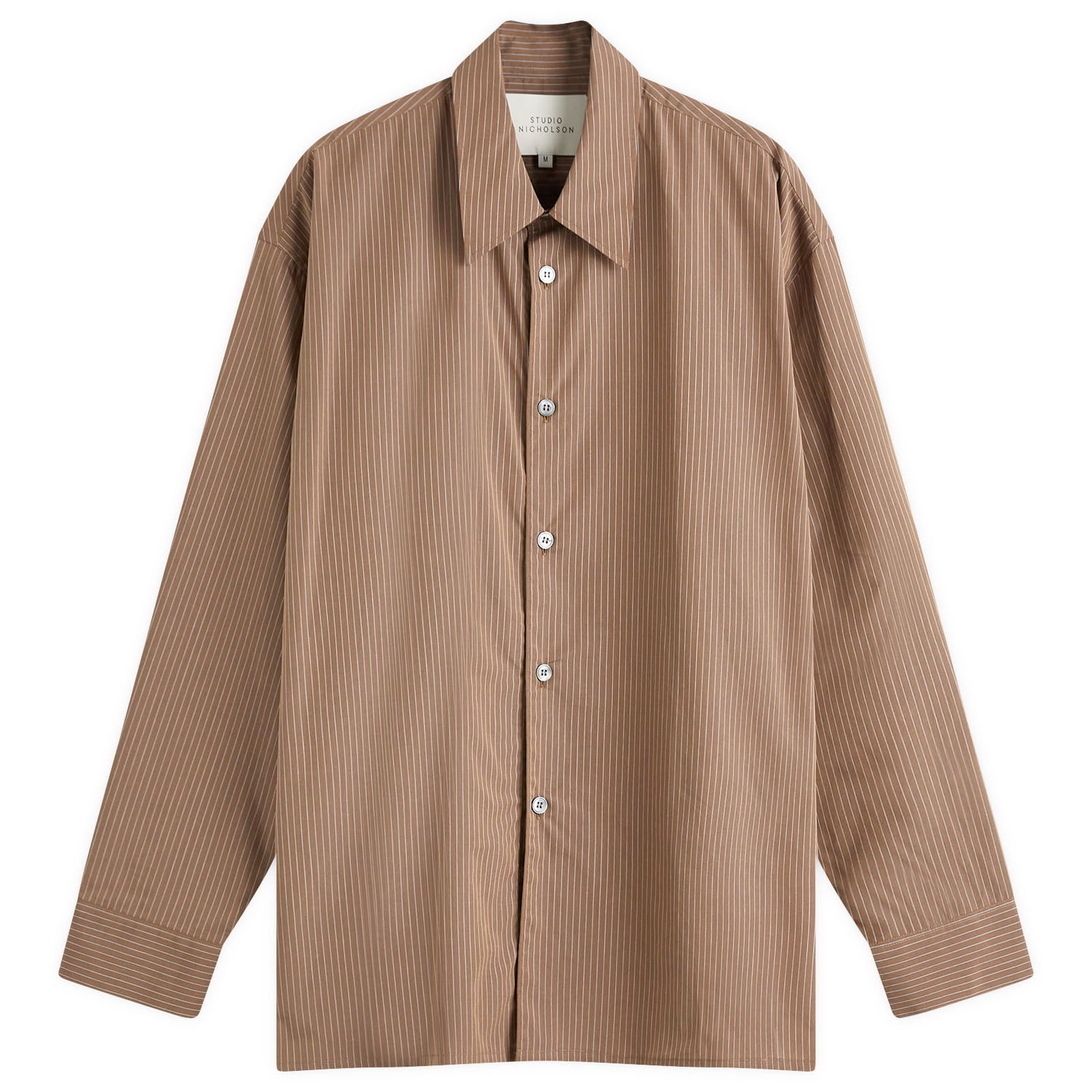 Košeľa Studio Nicholson Studio Nicholson Strike Oversized Shirt, Size Large Hnedá | STRIKESNM-1164-TFS, 1