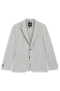 Slim Fit Checked Stretch Blazer