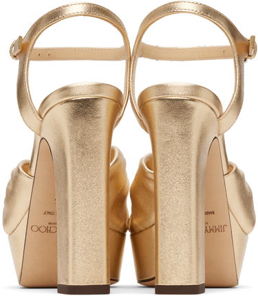 Šaty Jimmy Choo Jimmy Choo Heloise 120 Heeled Sandals Metalická | HELOISE 120, 1