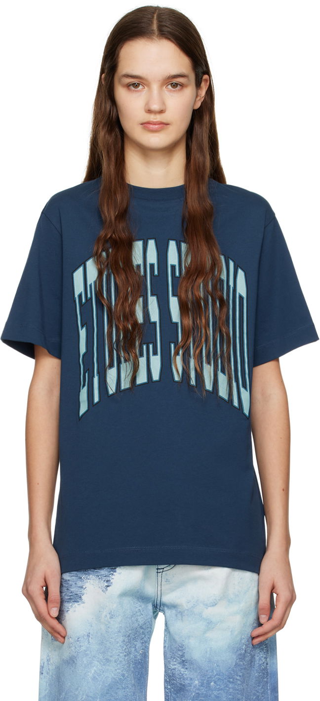 Tričko Études Études Wonder College T-Shirt Modrá | E23MM109A01043, 0