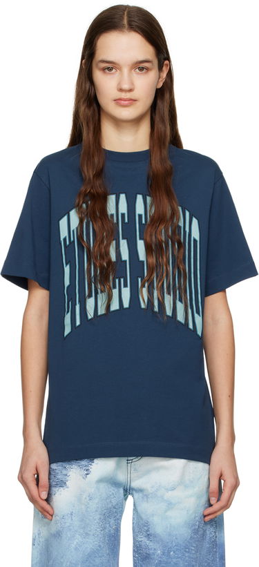 Tričko Études Études Wonder College T-Shirt Modrá | E23MM109A01043, 0