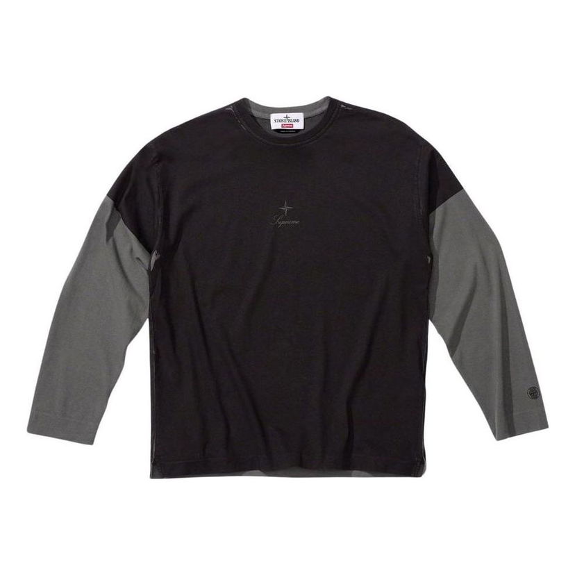 Tričko Supreme Stone Island Longsleeve Čierna | SUP-FW23-171