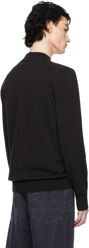 Sveter BOSS Knit Logo Bomber Jacket Čierna | 50531819, 2