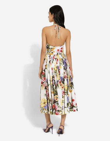Šaty Dolce & Gabbana Dolce & Gabbana Garden Print Cotton Midi Dress Biela | F6HABTHS5Q1HA4YB, 2