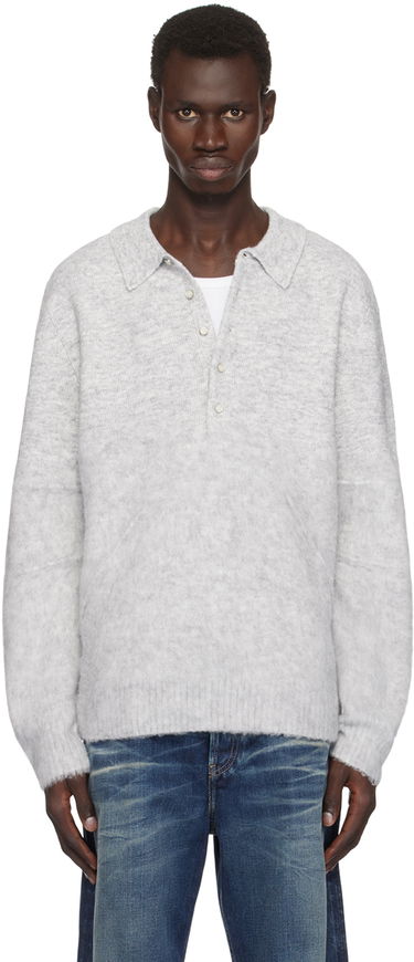 Sveter Helmut Lang Helmut Lang Brushed Polo Šedá | O06HM796, 0