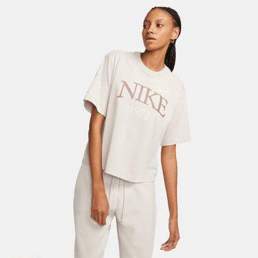 Tričko Nike W Classics Boxy T-Shirt, LT OREWOOD BRN Biela | FQ6600-104, 0