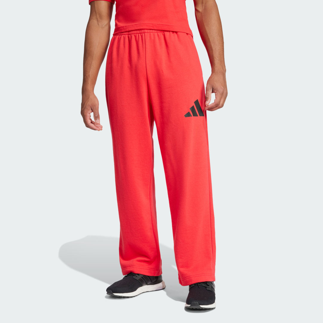 Tepláky adidas Performance Wide Leg Logo Joggers Červená | JF3601, 0