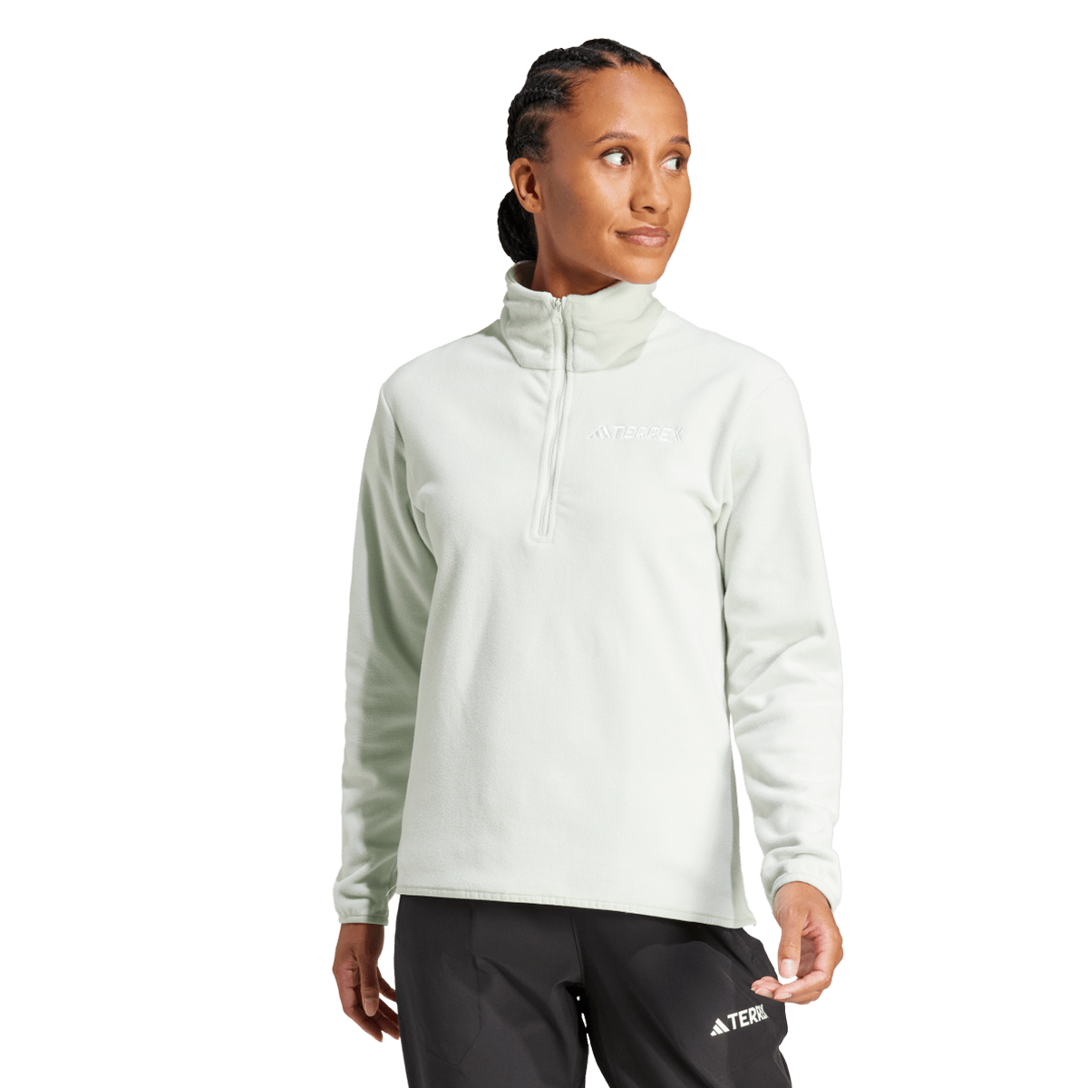 Mikina adidas Originals Terrex Multi Essentials Quarter-Zip Fleece Zelené | JP0789, 0