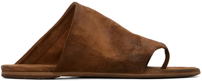 Tenisky a topánky Marsèll Marsèll Arsella Suede Thong Sandals Hnedá | MW2079 141, 0