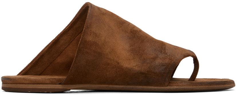 Tenisky a topánky Marsèll Marsèll Arsella Suede Thong Sandals Hnedá | MW2079 141
