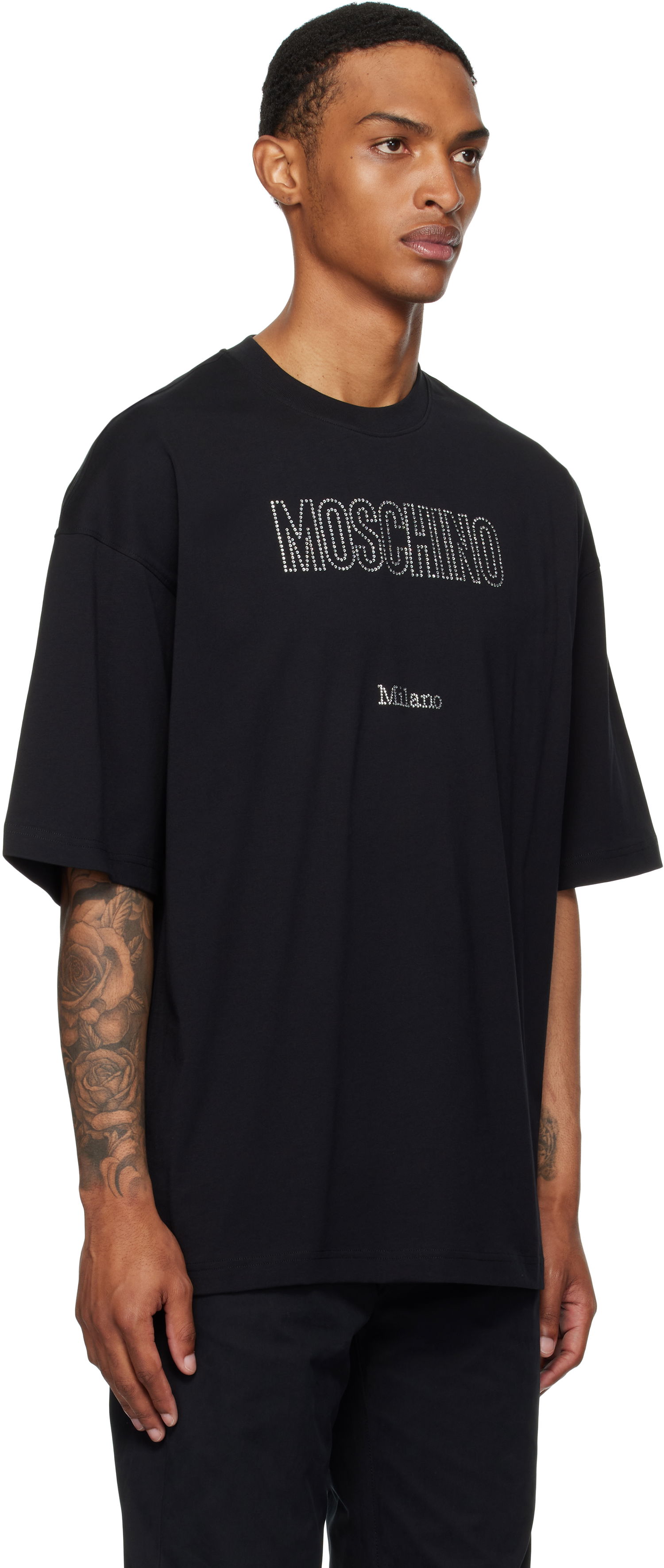 Tričko Moschino Moschino Organic Decorated T-Shirt Čierna | 252ZZ071052411555, 1
