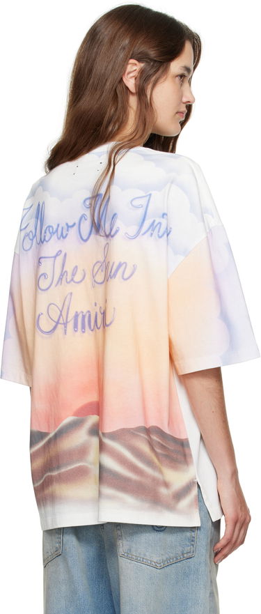Tričko AMIRI AMIRI 'Follow Me' Oversized T-Shirt Biela | AWJYTE1070, 2
