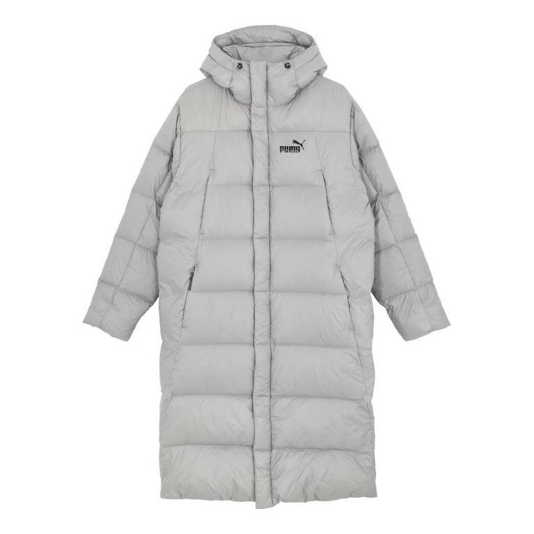 Prešívaná bunda Puma Lightweight Hooded Down Coat Šedá | 678345-14, 0