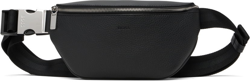 Ľadvinka BOSS BOSS Grained Leather Belt Bag Čierna | 50552475