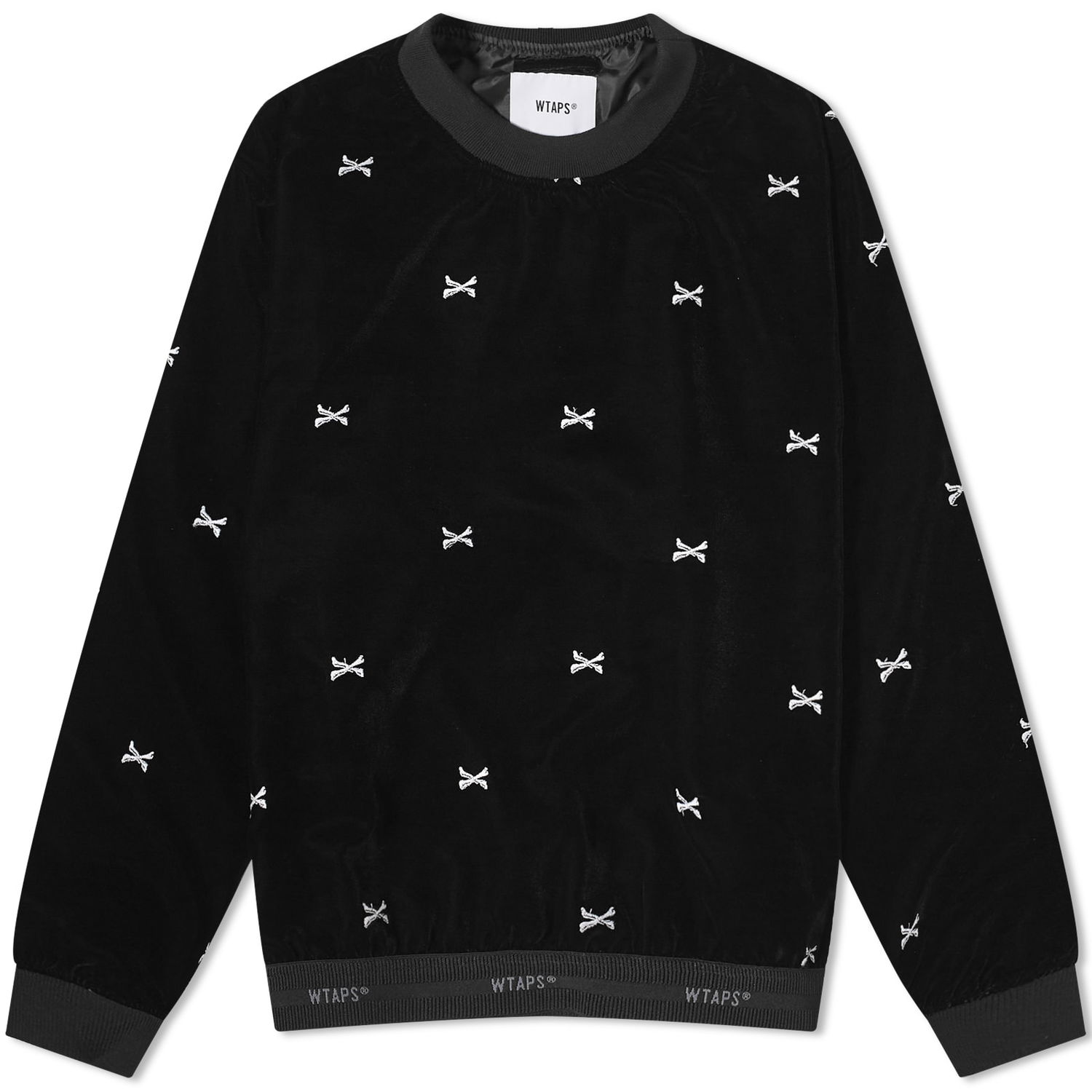 Mikina WTAPS 12 Bones Crew Sweat Čierna | 232TQDT-SHM04-BK, 0