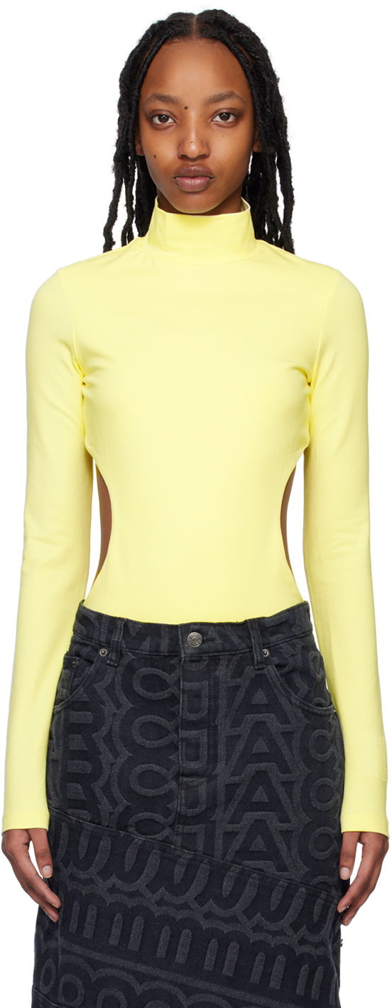 Body Marc Jacobs Marc Jacobs 'The Cutout' Turtleneck Long Sleeve Bodysuit Žltá | C610C15RE22, 0