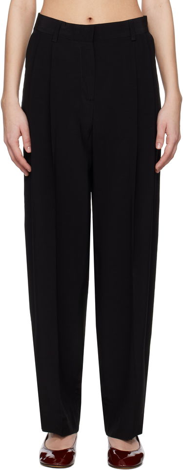 Nohavice TOTEME TOTEME Double-Pleat Straight Trousers Čierna | 252-WRB0289-FB0378, 0