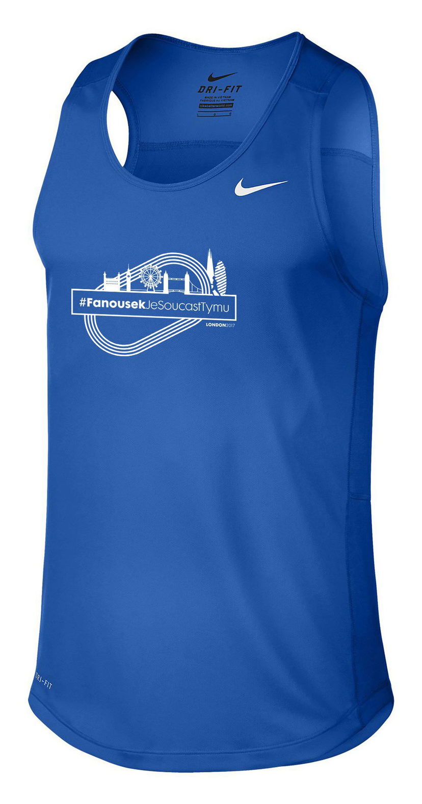 Tielko Nike Nike Miler Singlet II Fans Running Tank Top Modrá | 598589-493-logo