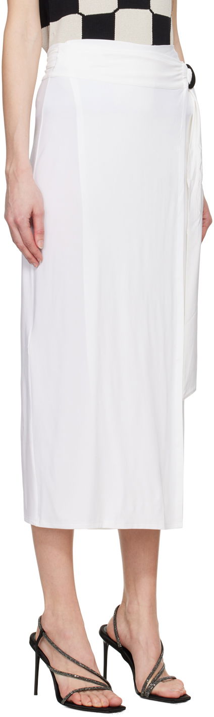 Sukňa Max Mara Beato Midi Wrap Skirt with Ring Detail Biela | 2416691069600, 1