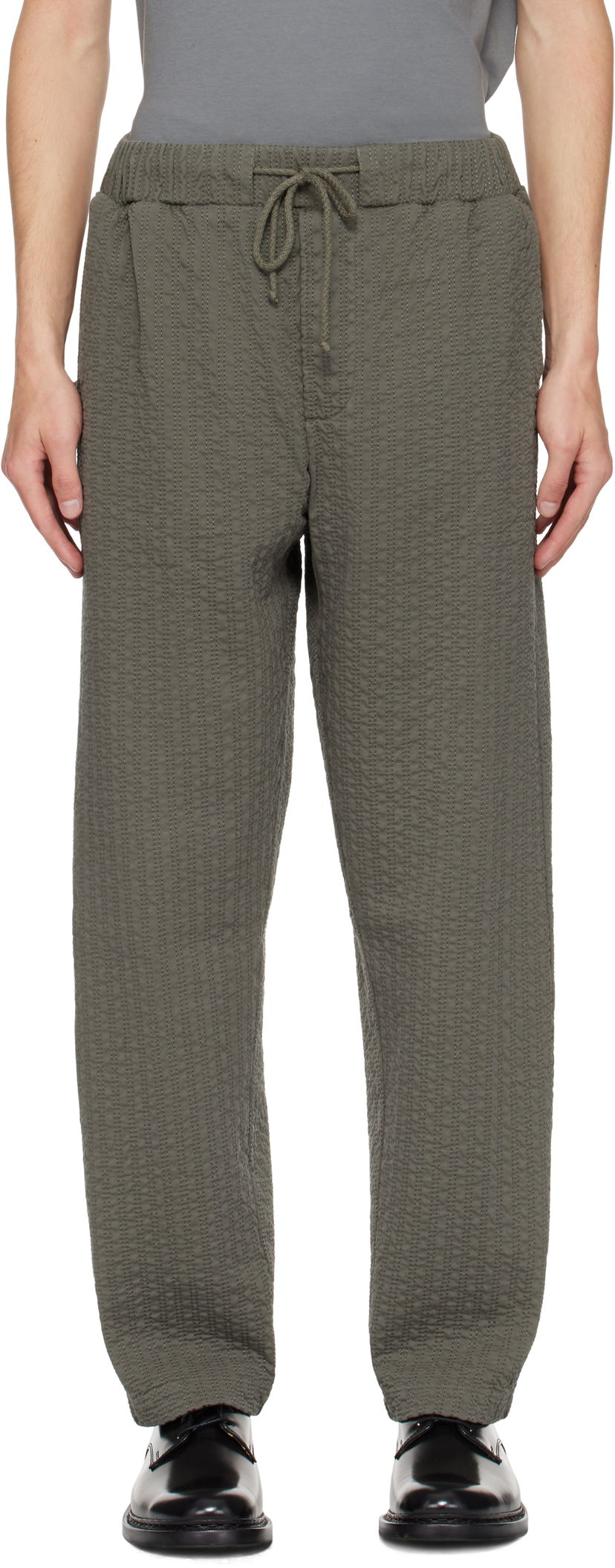 Nohavice Craig Green Craig Green Embroidered Linestitch Trousers Zelené | CGAW25CWOTRS97