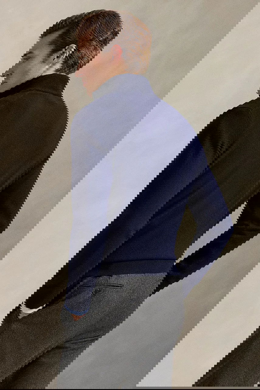 Sveter Polo by Ralph Lauren Wool Half-Zip Polo Bear Sweater Navy | 710978300, 1