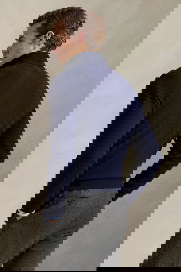 Sveter Polo by Ralph Lauren Wool Half-Zip Polo Bear Sweater Navy | 710978300, 1