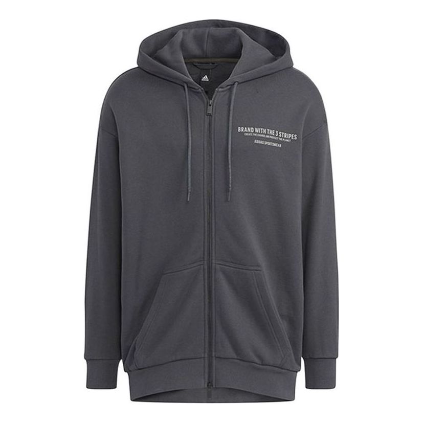 Mikina adidas Originals Alphabet Printing Pattern Drawstring Pullover Hoodie Šedá | HZ7028, 0