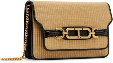 Taška cez rameno Tom Ford Tom Ford Raffia & Leather Small Shoulder Bag Béžová | L1738-TRA004X, 1