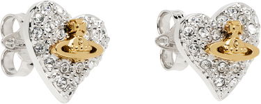 Náušnice Vivienne Westwood Vivienne Westwood Tiny Diamante Heart Earrings Metalická | 62010041-02P580-, 1