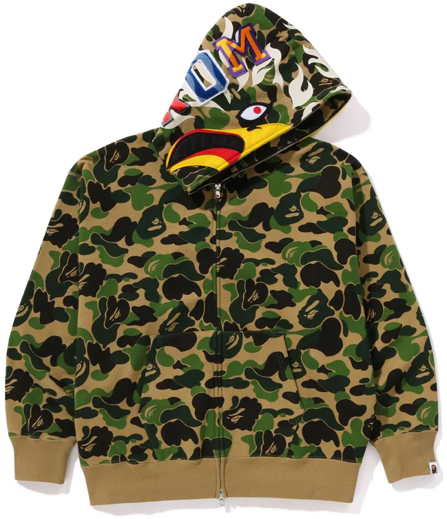 Mikina BAPE Bape x READYMADE ABC Camo Eagle Relaxed Fit Full Zip Hoodie Green Zelené | 0ZXSWM115901M, 0