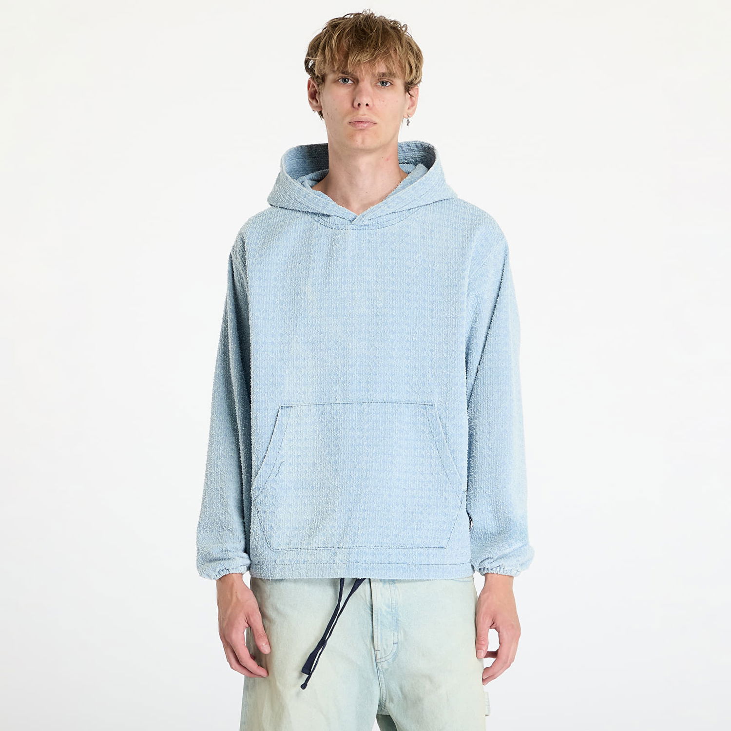 Mikina Pleasures Expand Poncho Hoodie Blue Modrá | P24F037 BLUE, 0