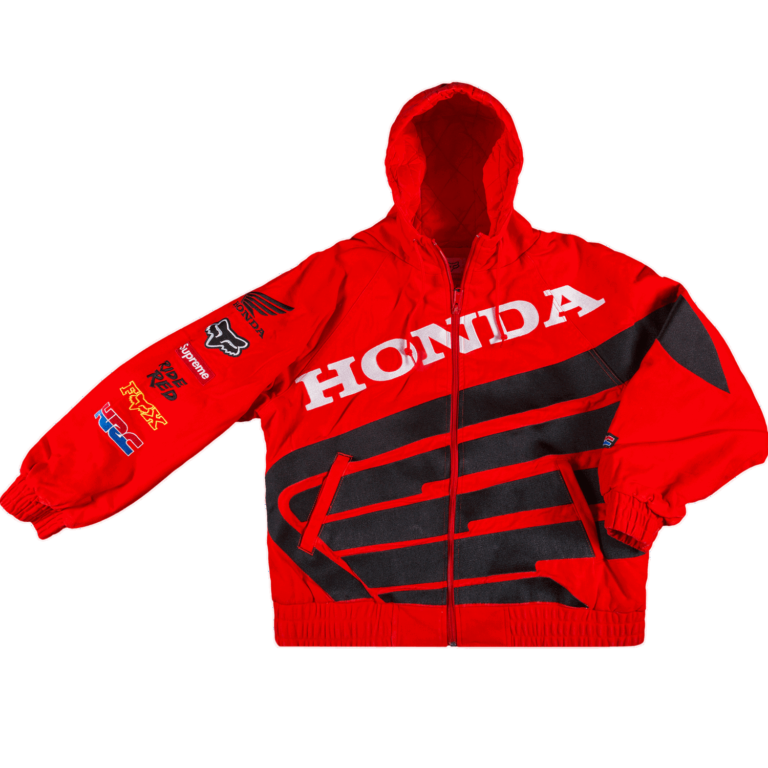 Vetrovka Supreme Honda x Fox x Racing Puffy Zip Up Jacket Červená | FW19J8 RED, 0
