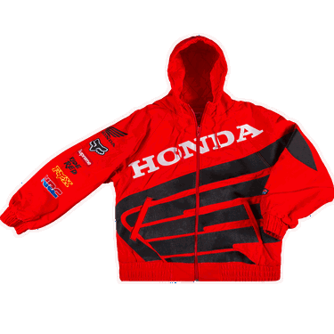 Vetrovka Supreme Honda x Fox x Racing Puffy Zip Up Jacket Červená | FW19J8 RED, 0