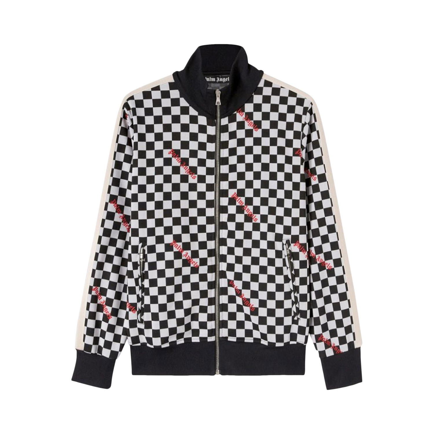 Bunda Palm Angels Jacquard Damier Classic Track Jacket Čierna | PMBD001F22FAB0041025, 1