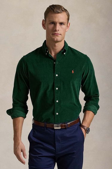 Košeľa Polo by Ralph Lauren Corduroy Shirt Zelené | 710853123, 0