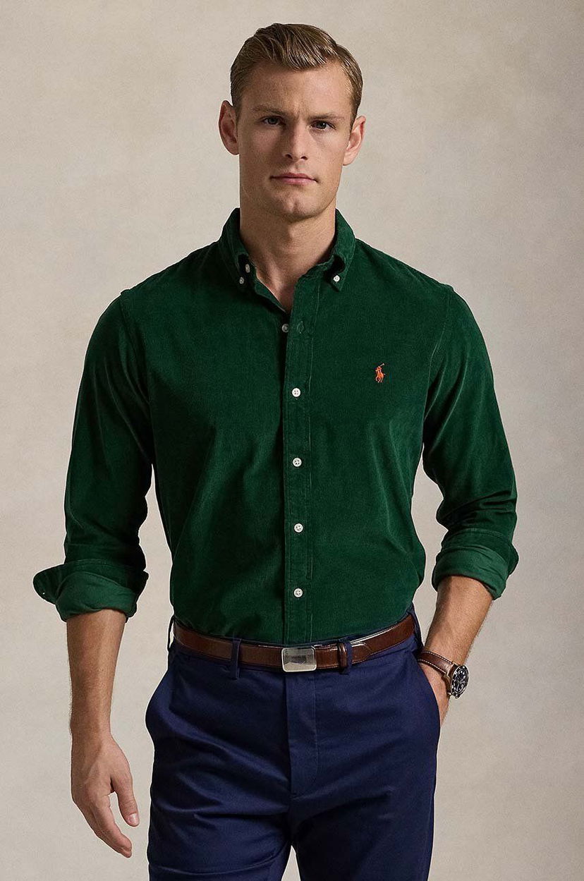 Košeľa Polo by Ralph Lauren Corduroy Shirt Zelené | 710853123